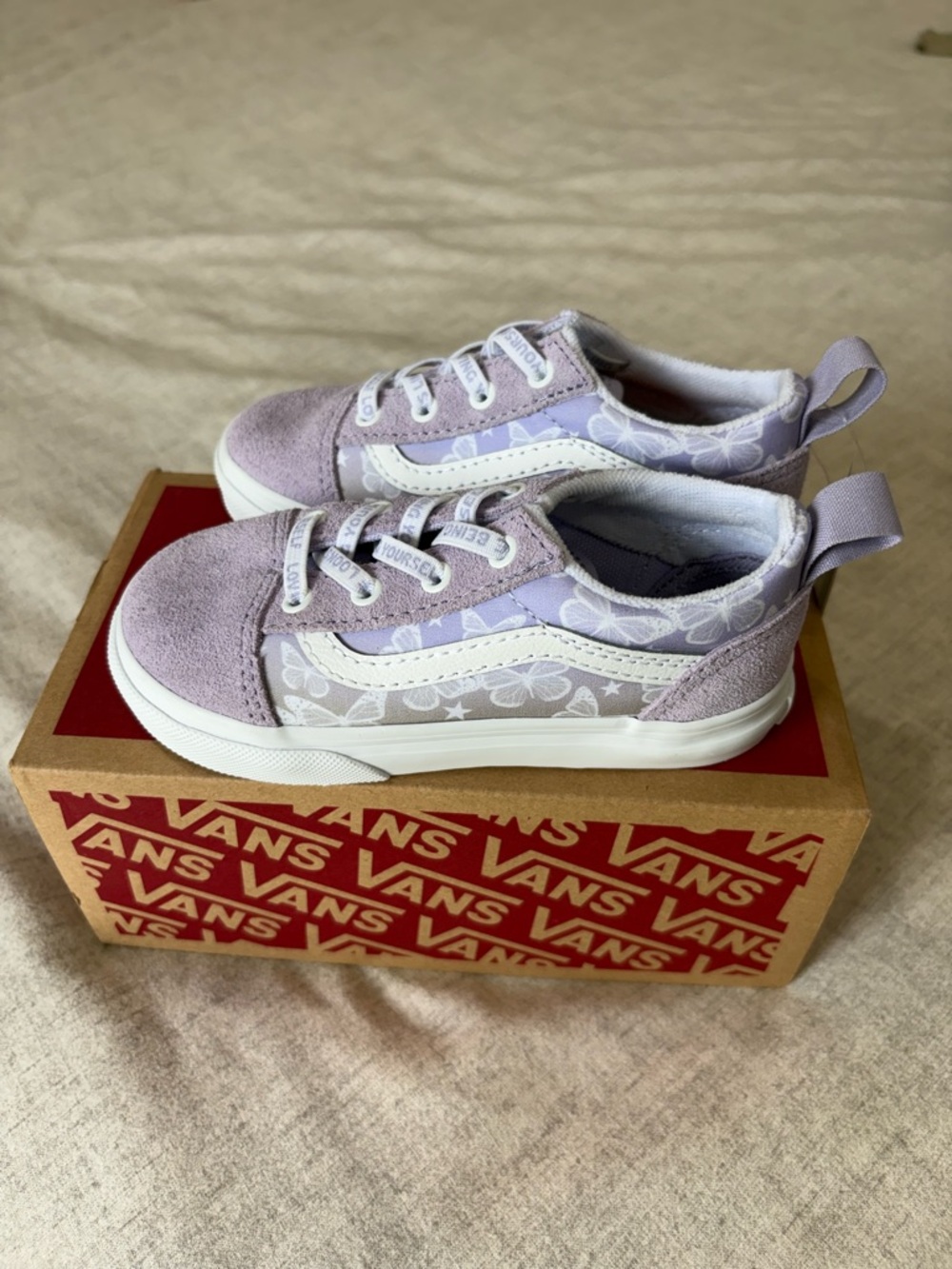 Vans Kids Lavender Butterfly Old Skool Sneakers